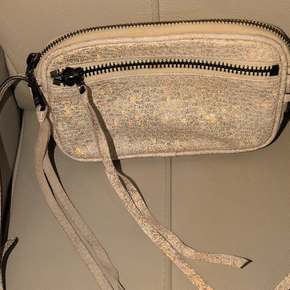 Aimee Kestenberg Glittering Cream Wristlet